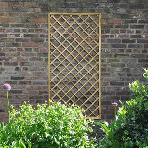 Forest 6' x 3' Hidcote Decorative Diamond Wooden Lattice Trellis (1.8m x 0.9m)