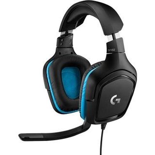 Headset Gamer Logitech G432 7.1 Dolby Surround para PC, PlayStation, Xbox e Nintendo Switch, Preto/Azul - 981-000769