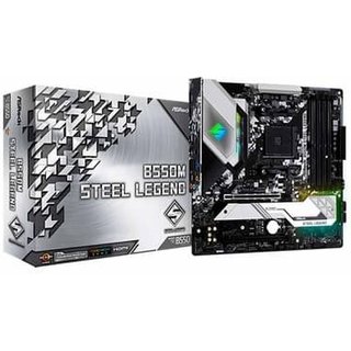 Placa-Mãe ASRock B550M Steel Legend, AMD AM4, Micro ATX, DDR4, Preto - 90-MXBCU0-A0UAYZ