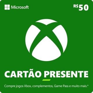 Gift Card Xbox: 50 Reais - Código Digital
