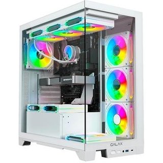 Gabinete Galax Alpha White, Mid Tower, ATX, Frontal de Vidro, Sem FANs, Branco - GLX-ALPHAW-2070