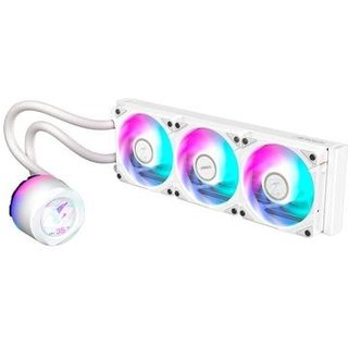 Water Cooler Gigabyte Aorus 360 ICE, RGB, 360mm, AMD/Intel, com Display LCD, Branco - GP-AORUS WATERFORCE X II 360 ICE
