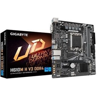 Placa-Mãe Gigabyte H610M H V3, Intel LGA 1700, M-ATX, DDR4, M.2, Preto - H610M H V3