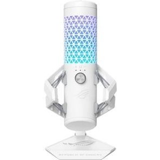 Microfone Gamer de Mesa ASUS ROG Carnyx, RGB, USB, PC e Mac, Anti-vibração, Branco - 90YH03Z0-BAUA10