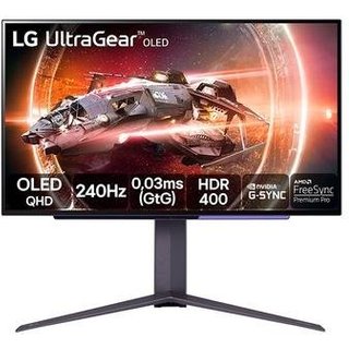 Monitor Gamer LG UltraGear OLED 27", 2K QHD, 240Hz, 0.03ms, FreeSync Premium Pro, G-Sync, HDR400 - 27GS95QE-B
