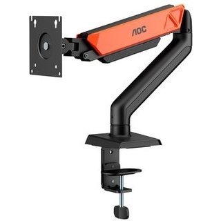 Suporte de Mesa para Monitor de 17" a 32" AOC AM102, Ajustes com Mola Mecânica, Preto Fosco e Laranja - AM102H2