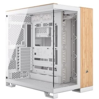 Gabinete Gamer CORSAIR 6500X Mid Tower, Lateral em Vidro, Branco e Amadeirado - CC-9011284-WW