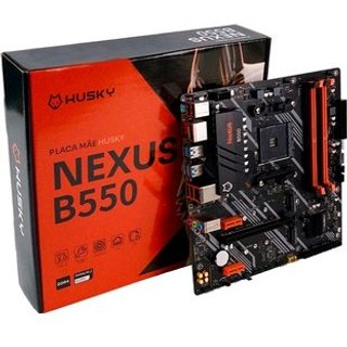 Placa-Mãe Husky Nexus B550, M.2 NVMe, DDR4 3200MHz, Ryzen 5000/3000, Micro-ATX, HDMI/DP, 64GB Dual Channel - HPM550
