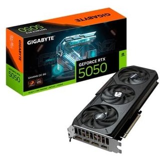 Placa de Vídeo Gigabyte RTX 5050 GAMING OC 8G NVIDIA GeForce, 8GB GDDR6, 128bits, RGB,DLSS, Ray Tracing - GV-N5050GAMING OC-8GD