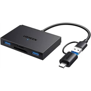 Adaptador HUB Ugreen, USB-C e USB-A para SD/TF e 2x USB-A - UG-45167