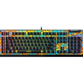 Teclado Mecânico Gamer Razer BlackWidow V4 X, Chroma RGB, Switch Green, Pokémon Kanto Starters Edition, Layout US - RZ03-04704200-R3M1