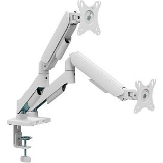 Suporte de Mesa Articulado Bluecase Ergo Flexy para 2 Monitores, 17" a 32", Suspensão a Gás, Até 9kg por Braço, Branco - BSMTS02-1WBX