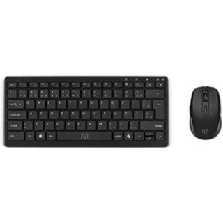 Kit Teclado e Mouse Sem Fio Multilaser CS500, USB 2.4GHz, Recarregável, DPI Ajustável, Clique Silencioso, ABNT2, Preto - TC404