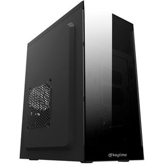 Gabinete Keytime Frame, Micro-ATX, Painel Lateral Ventilado, Frente em Vidro Temperado, Sem Fans, Preto - KYT00044