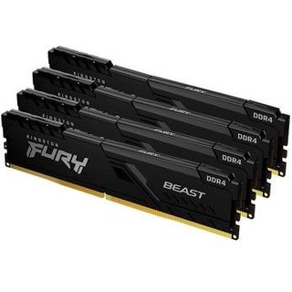 Memória RAM Kingston Fury Beast, 32GB (4x8GB), 3600MHz, DDR4, CL17, Preto - KF436C17BBK4/32