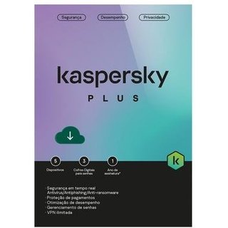 Kaspersky Antivírus Plus 5 Dispositivos 1 Ano, Digital para Download - KL1042KDEFS
