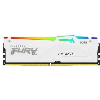Memória RAM Kingston Fury Beast, RGB, 16GB, 5600MHz, DDR5, CL36, Branco - KF556C36BWEA-16
