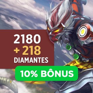 Free Fire - 2.180 Diamantes + 10% de Bônus