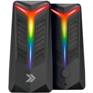 Caixa de Som Gamer KBM! GAMING CSG120, RGB, AUX, Drive de 45mm, RMS 10W - KGCSG120