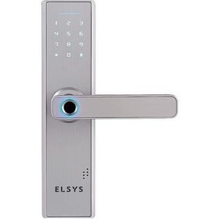 Fechadura Eletrônica Digital De Embutir Com Biometria Elsys, Prata - ESF-DE2000B