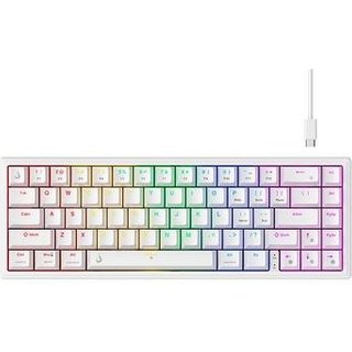 Teclado Mecânico Gamer Rise Mode GM1 Pro White, ARGB, Mini (65%), Switch Outemu Brown, USB-C - RM-TCM-GM1P-WBRO