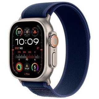Apple Watch Ultra 2 GPS + Cellular, Caixa Natural de Titânio de 49 mm, Pulseira Loop Trail Azul, Tamanho M/G - MX4L3BE/A