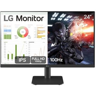 Monitor Gamer LG 24", FHD, 100Hz, 5ms, IPS, Dynamic Action Sync, HDMI, Preto - 24MS500-B