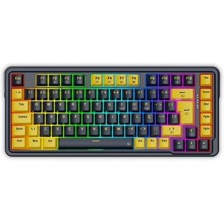 Teclado Mecânico Gamer Redragon ELF, RGB Chroma Mk.II, Switch Melt Gold, Cabo USB-C Removível, ABNT2, Preto E Laranja - K649PY-RGB PT