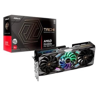 Placa de Vídeo ASRock RX 9070 XT Taichi OC AMD Radeon, ARGB, 16GB, GDDR6, 3100MHz, FidelityFX, RDNA - 90-GA5HZZ-00UANF