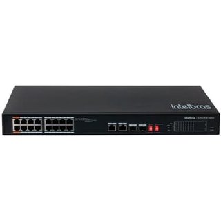 Switch Intelbras SF 1822 Hi-poe Fast PoE 2 Portas Giga, 2 Portas SFP Combo Skd, 16 Portas - 4760070