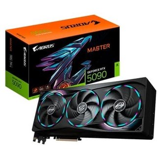Placa de Vídeo Gigabyte RTX 5090 AORUS MASTER 32G NVIDIA GeForce, 32GB, GDDR7, RGB, G-Sync, Ray Tracing, DLSS 4, HDR - GV-N5090AORUS M-32GD