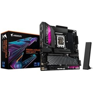 Placa Mãe Gigabyte B860M AORUS PRO WIFI7, Intel, Micro ATX, DDR5, Wi-Fi 7, Bluetooth, Preto - B86PRO7-00