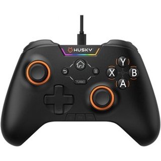 Controle Husky Hunter, Com Fio, Compativel com PC/Android/iOS, 24 Botões Programáveis, RGB, Preto - HJK001PT