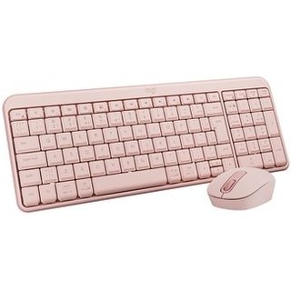Kit Teclado e Mouse Sem Fio Logitech MK250 Compacto, Mouse Ambidestro, Bluetooth, ABNT2, Compatível PC e Mac, Rosa - 920-013518