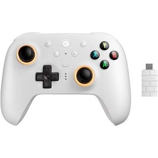 Controle Wireless 8BitDo Ultimate 2, Efeito Hall, 2.4G, com Dock, p/ PC e Android, Branco - 81HE01