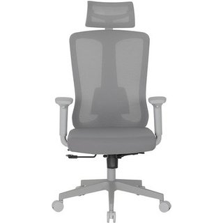 Cadeira Office DT3 Maya Grey Frame, Até 120Kg, Reclinável, Malha e Tecido, Cinza Claro - 14672-0