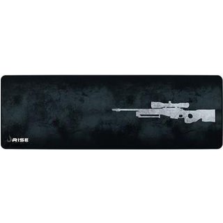 Mousepad Gamer Rise Mode Speed, Sniper, Estendido (900x300mm), Cinza, Borda Costurada - RG-MP-06-SPG