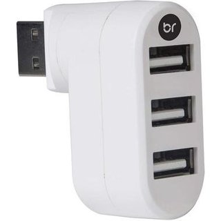 HUB USB 2.0 Bright, 3 Portas, Branco - 335