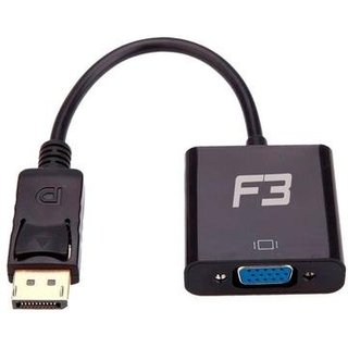 Adaptador Displayport para VGA, F3, Preto - JC-CB-DVGA