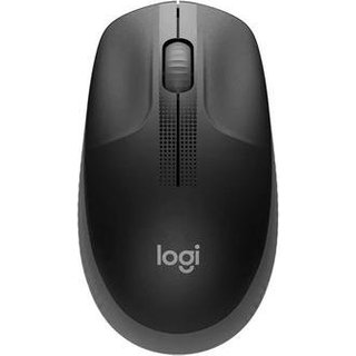 Mouse sem fio Logitech M190 com Design Ambidestro de Tamanho Padrão, Conexão USB e Pilha Inclusa, Cinza - 910-005902