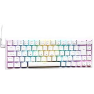 Teclado Mecânico Gamer Husky HailStorm, 65%, RGB, Switch Gateron Red, ABNT2, Branco - HTG002BRVR