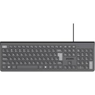 Teclado Soft Pcyes, USB, 2 Metros, ABNT2, Preto - PTOSF2AB