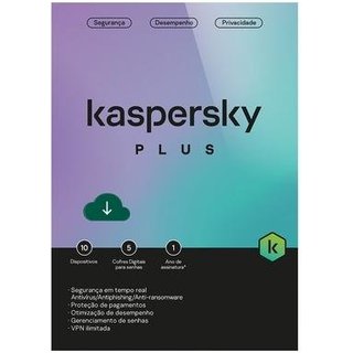 Kaspersky Antivírus Plus 10 Dispositivos 1 Ano, Digital para Download - KL1042KDKFS