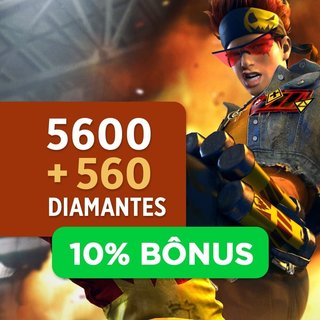 Créditos Free Fire - 5.600 Diamantes + 10% de Bônus