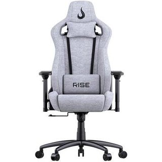 Cadeira Gamer Rise Mode Z5, Ângulo Ajustável, Braço 4D, Cinza Claro, Tecido - RM-CG-Z05-GR-FBC