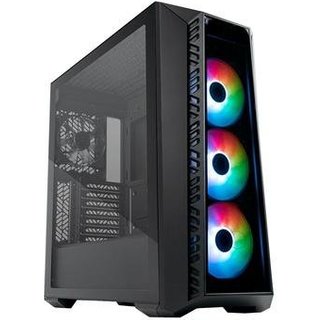 Gabinete Gamer Cooler Master Mid Tower, ARGB M-ATX, ATX/ MINI ITX, Masterbox MB520, Vidro Temperado, Preto - MB520-KGNN-S01