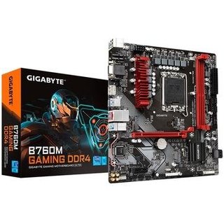 Placa-Mãe Gigabyte B760M Gaming DDR4, Intel LGA 1700 MATX, DDR4, Preto e Vermelho - B760M GAMING DDR4