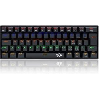 Teclado Mecânico Gamer Redragon Lakshmi, Rainbow, Switch Black, ABNT2, Preto - K606R (PT-BLACK)