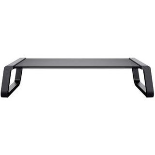Suporte para Monitor Trust Monta, Vidro Temperado, Base Elevada, Organizador de Mesa, Preto - 25271