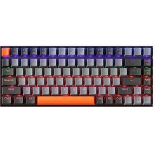 Teclado Mecânico Gamer Machenike K500A-B84, RGB, Switch HUANO RED, 75% TKL, Hot-Swappable, Cinza Escuro e Laranja - K500A-B84 LG HRD EN